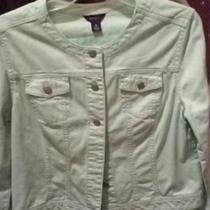 Blue demin mid riff jacket